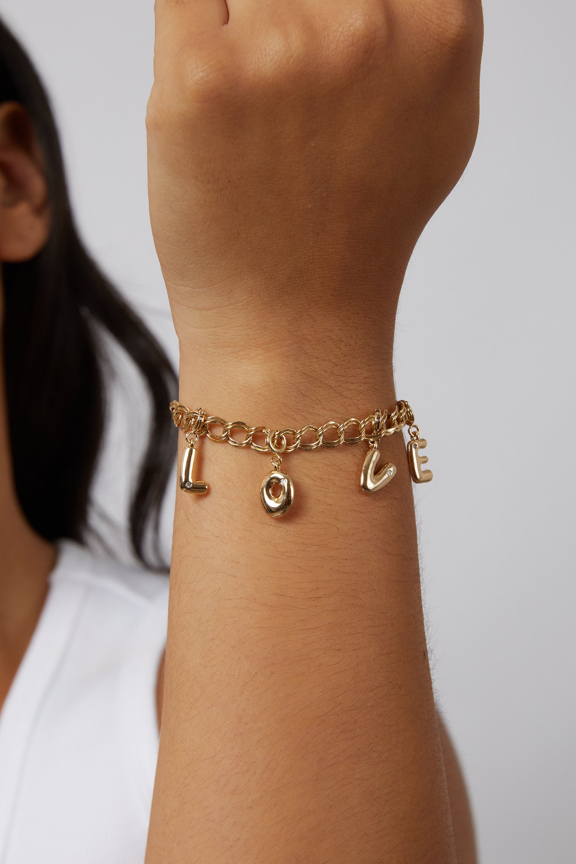 Puffy Initial Clip On Charm