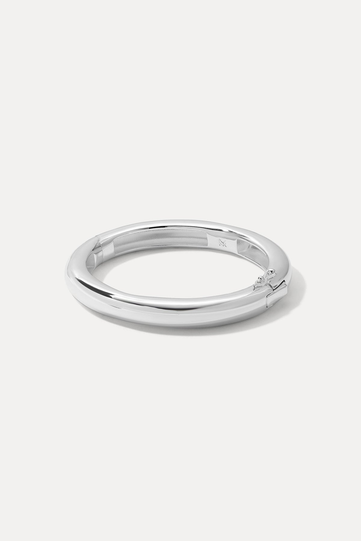 Sterling silver Cleo Cuff displayed in an oval shape on a clean white background.