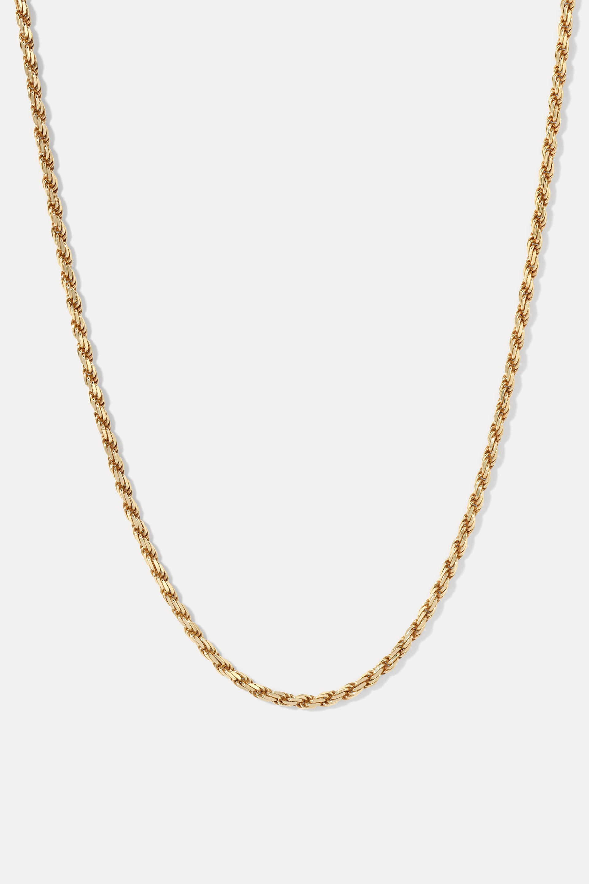 Gold Kate Chain rope necklace displayed in a U-shape on a clean white background.
