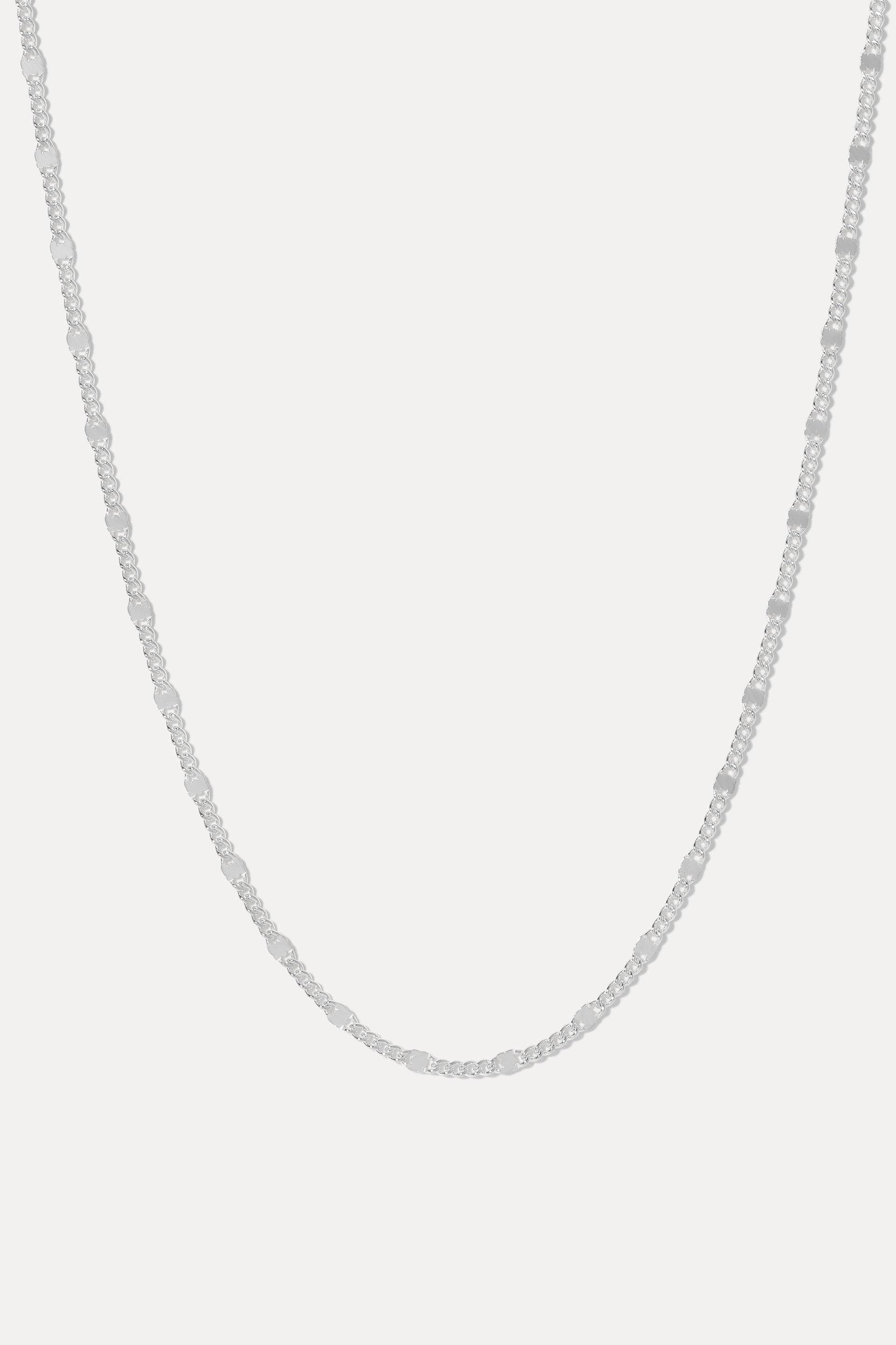 Sterling Silver Marlowe Chain necklace displayed in a U-shape on a clean white background.