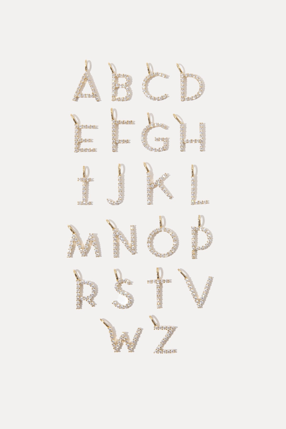 Pave Initial Necklace
