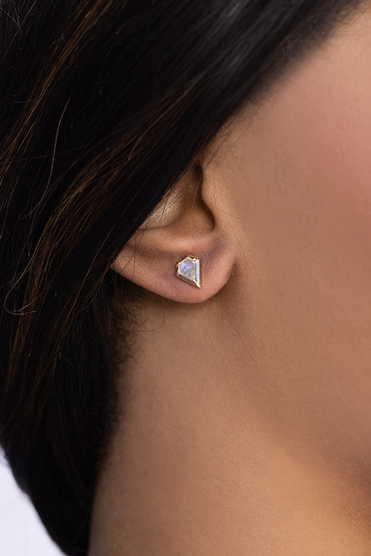 Moonstone Drop Studs