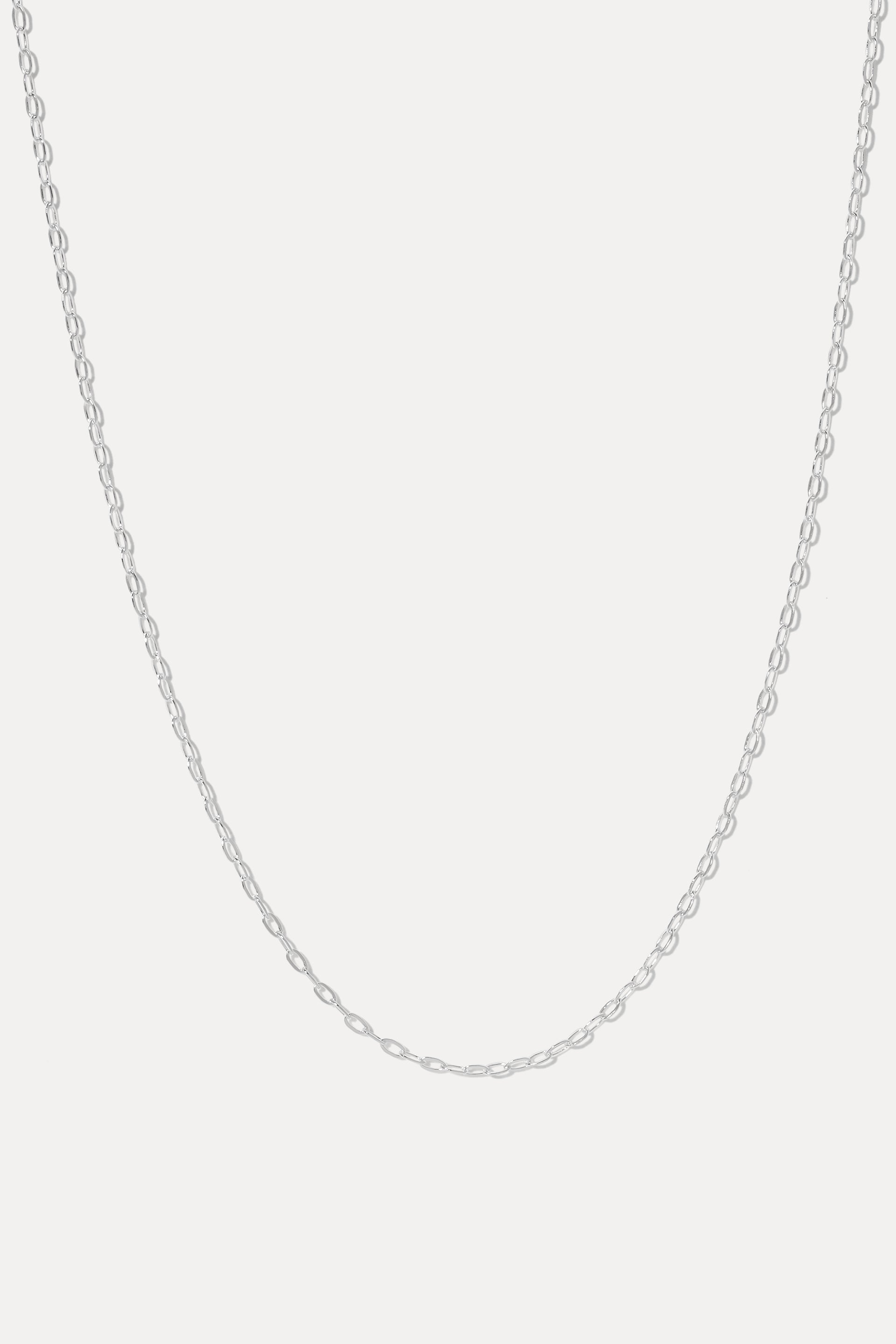 Sterling silver Sophie Chain displayed in a U-shape loop on a clean white background.