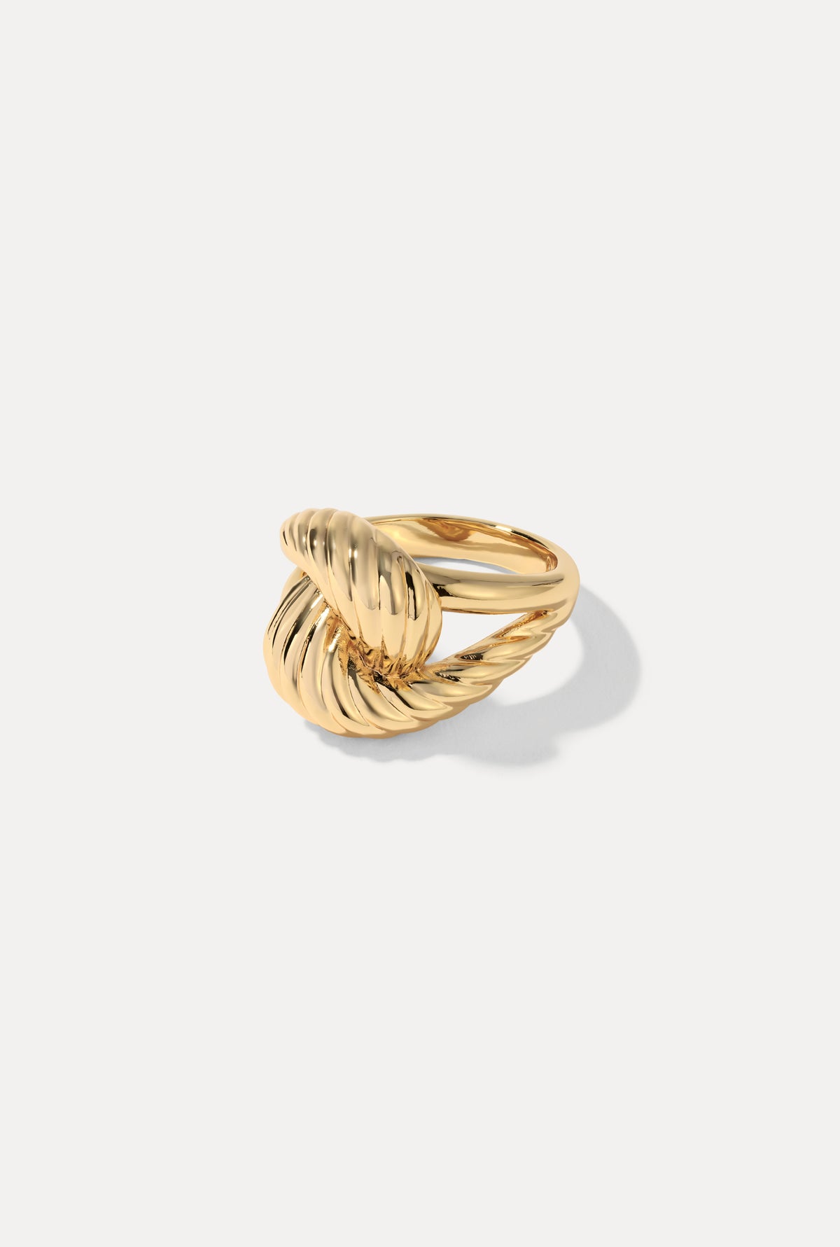 Gold Lorelei ring featuring a delicate band and polished finish, centered on a plain white background.