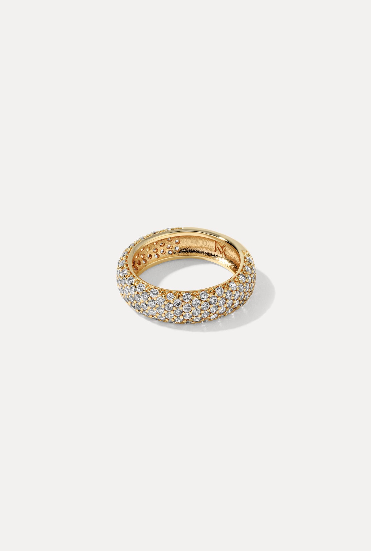 Gold Vivienne ring featuring a delicate band and polished finish, centered on a plain white background.