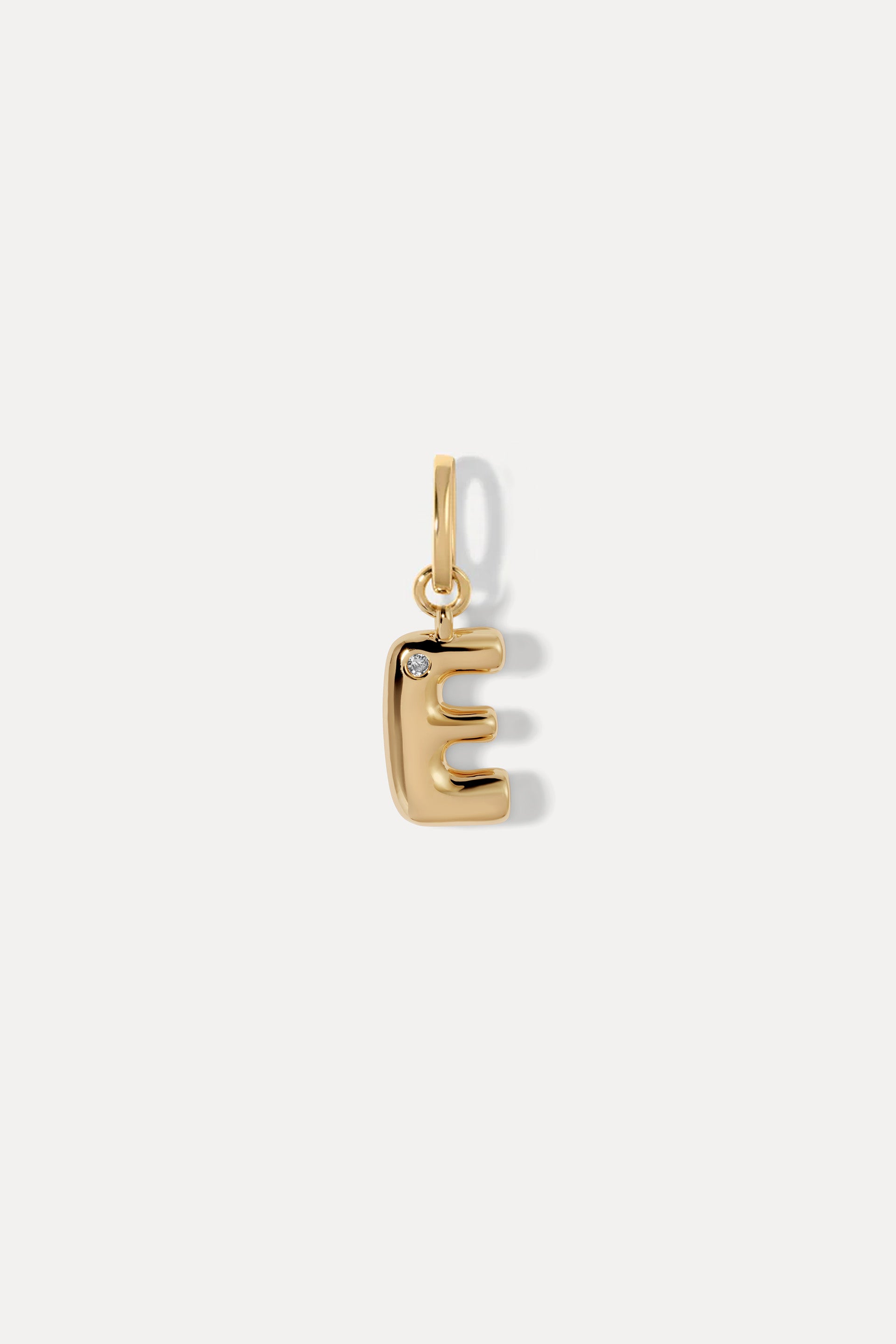 Puffy Initial Necklace Charm