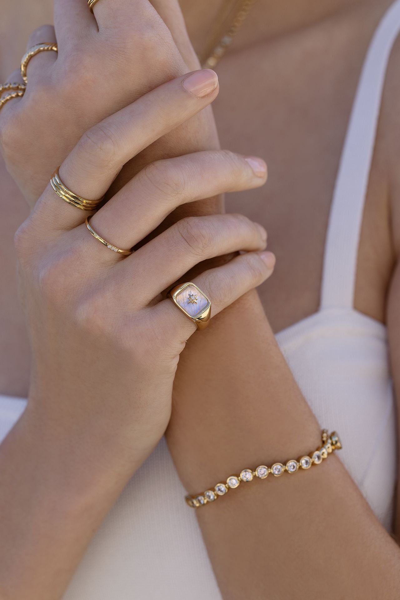 Moonstone Signet Ring