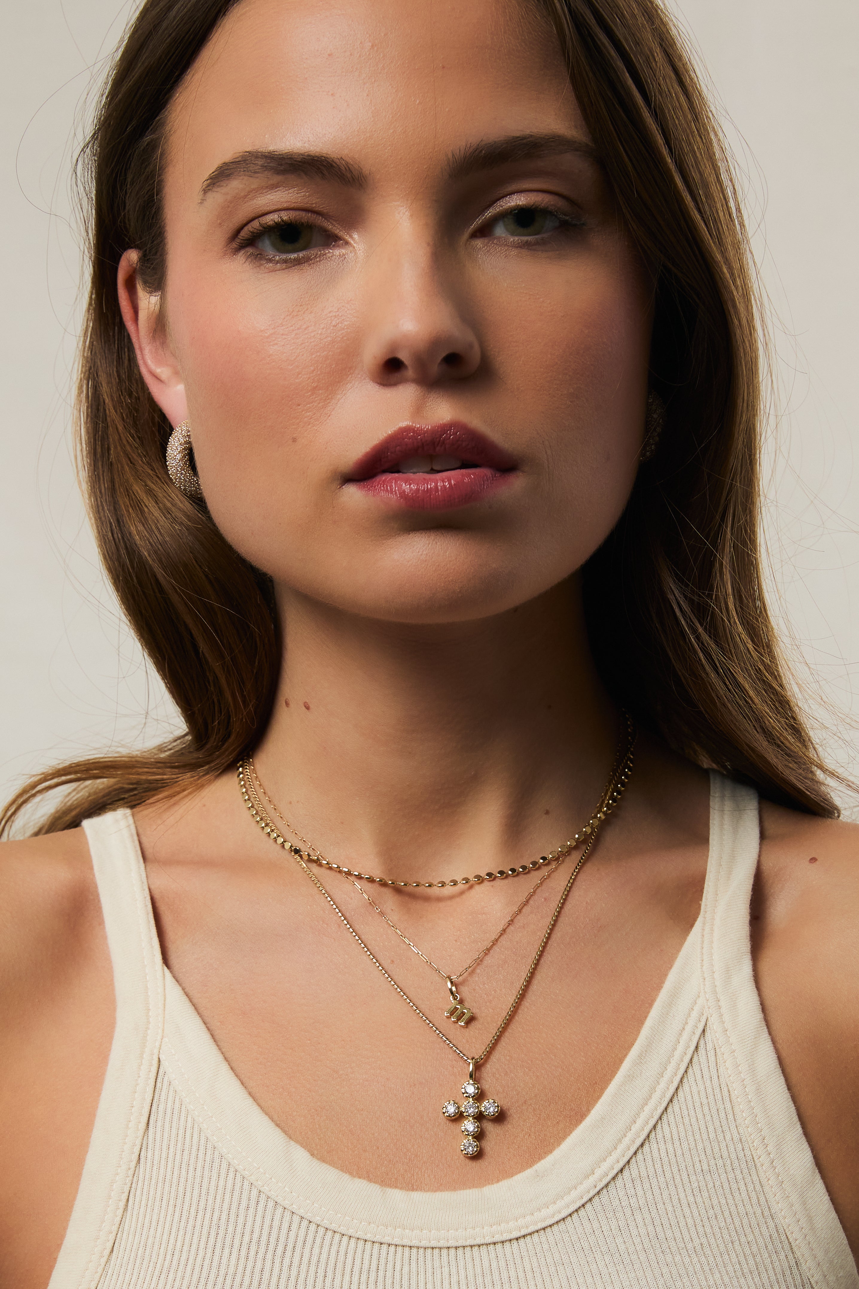 Petite Gothic Letter Charm