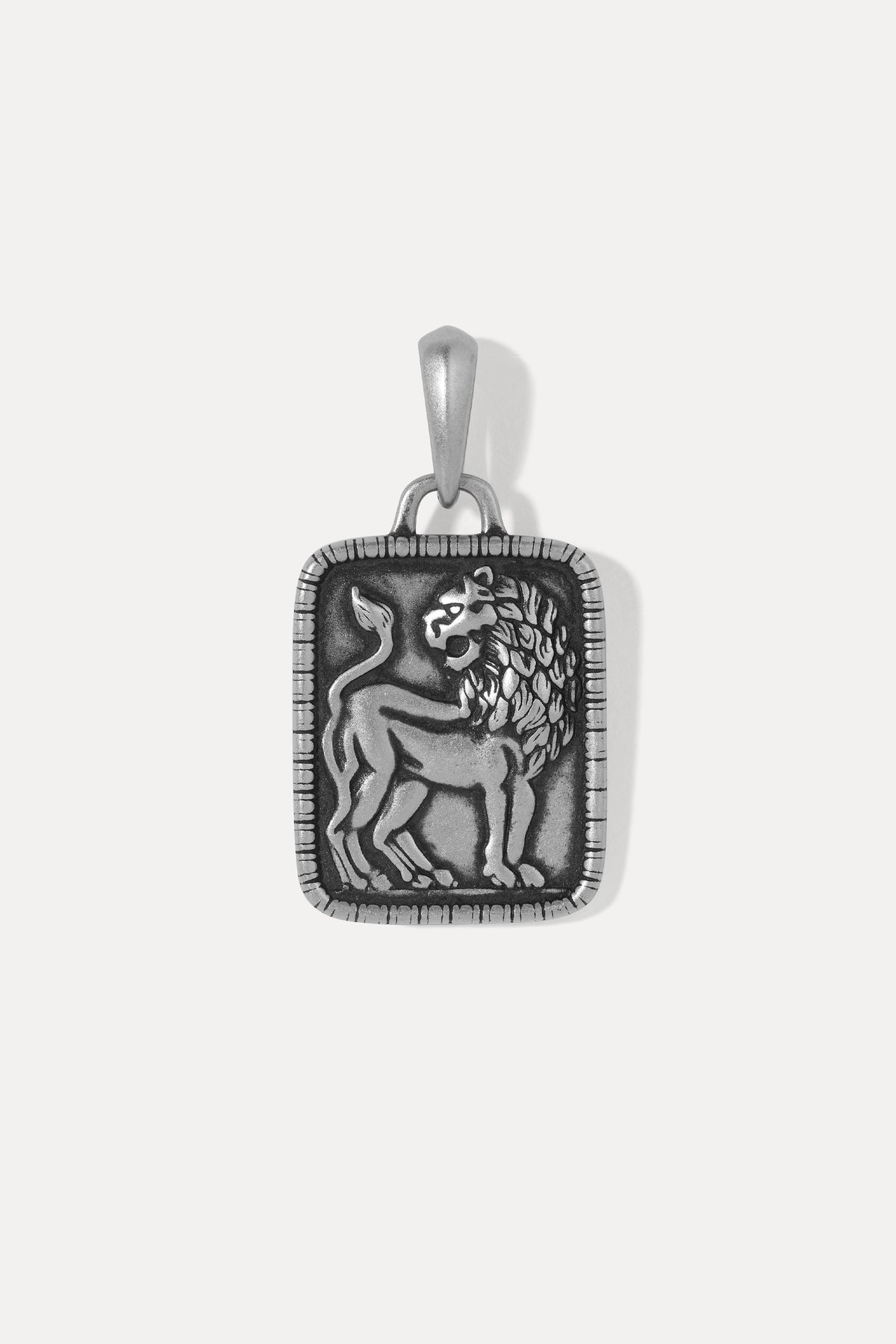 Sterling silver Judah cross pendant displayed alone on a plain white background with no chain attached.