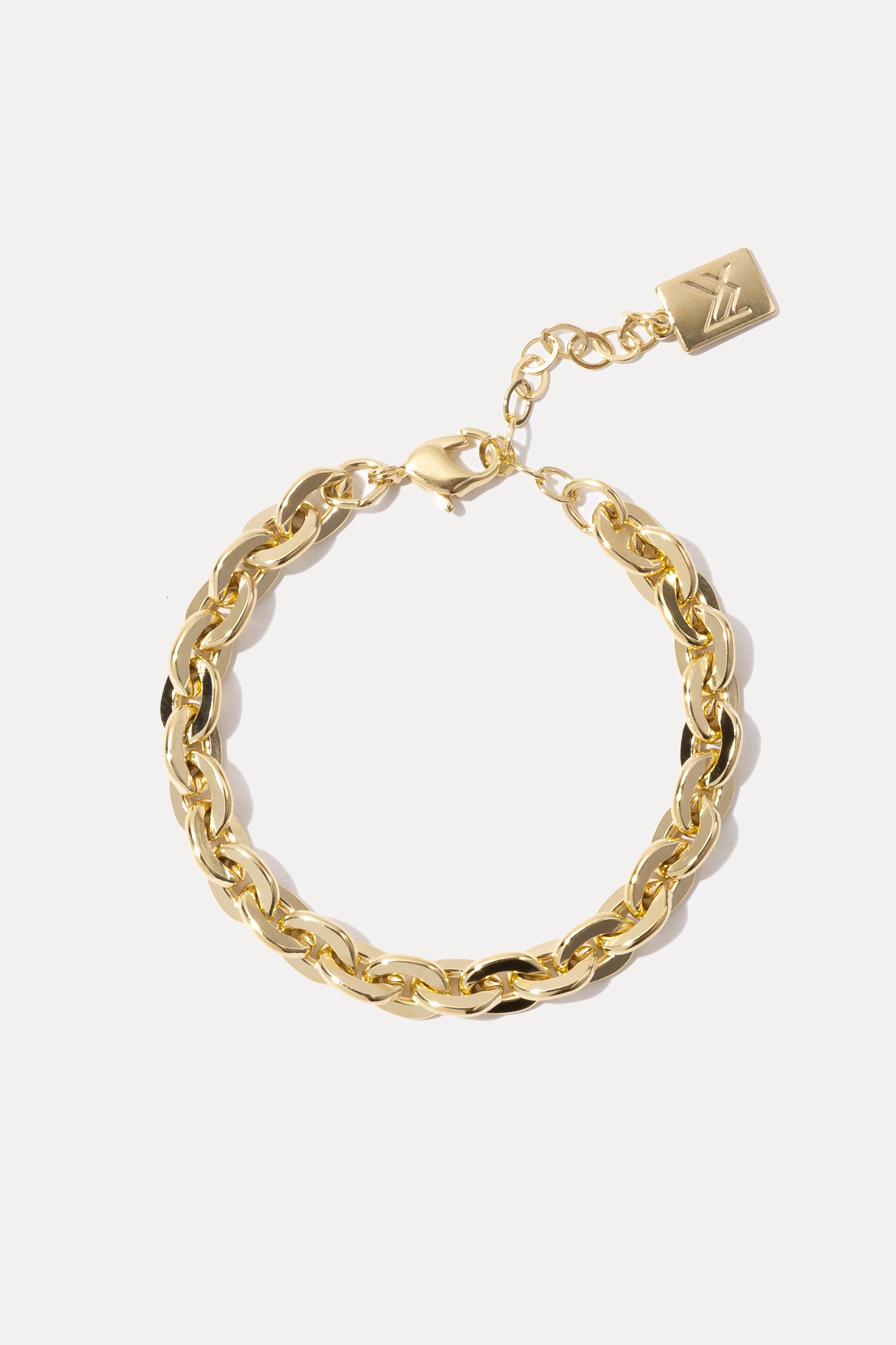 Vintage Louis Vuitton Chunky Heavy Link Bracelet Set in 18K Yellow Gold